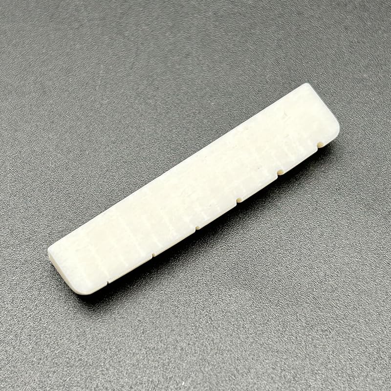 SAPHUE 6 String Acoustic Guitar Bone Bridge Saddle and Nut Made of Real Bone Pack of 2 Sets 4pcs(2 set Acousitc Bone Saddle and Nut) - Image 5